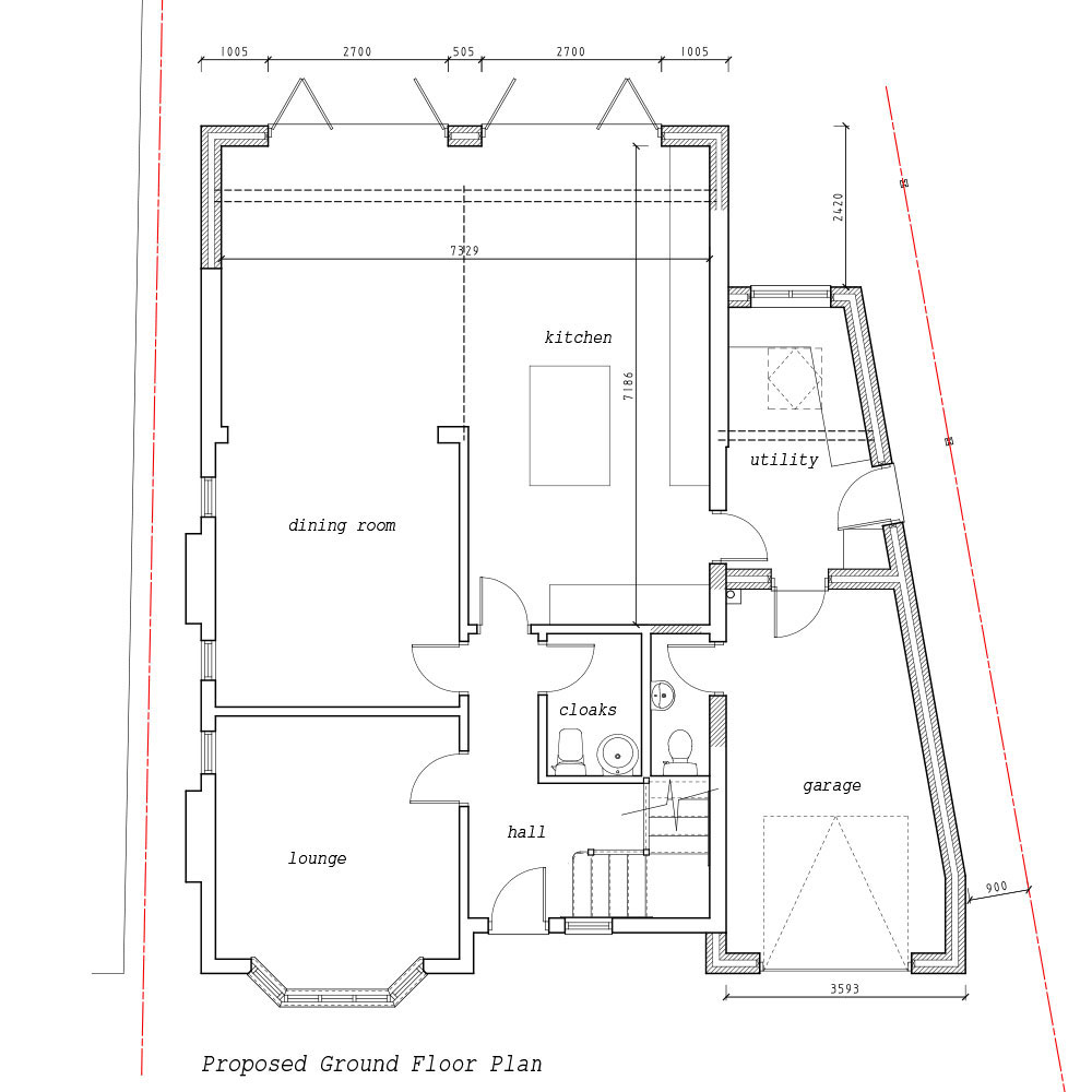 Stepping Stones: 2D sketch (phase I) - gecc-ltd.com - Luxury Design & Build